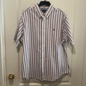 NWOT Polo by Ralph Lauren Men's Multicolor, blue and white Striped Shirt. SZ XXL